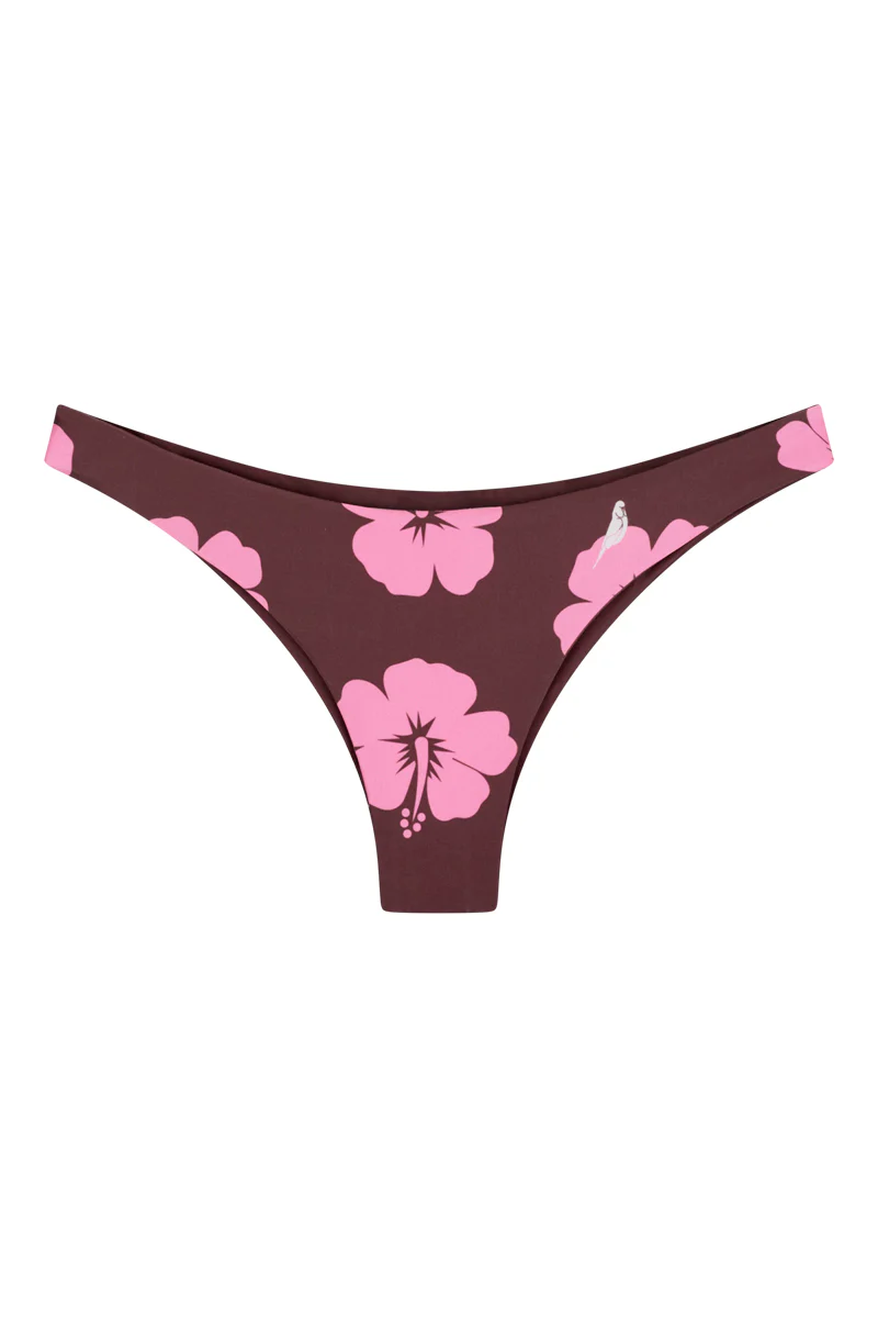 Bas Bronte en Hibiscus Rose et Marron - Image 3