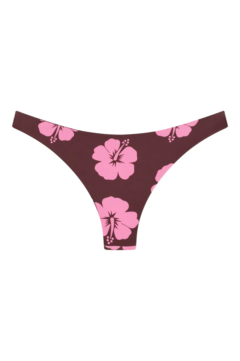 Bas Bronte en Hibiscus Rose et Marron - Image 4
