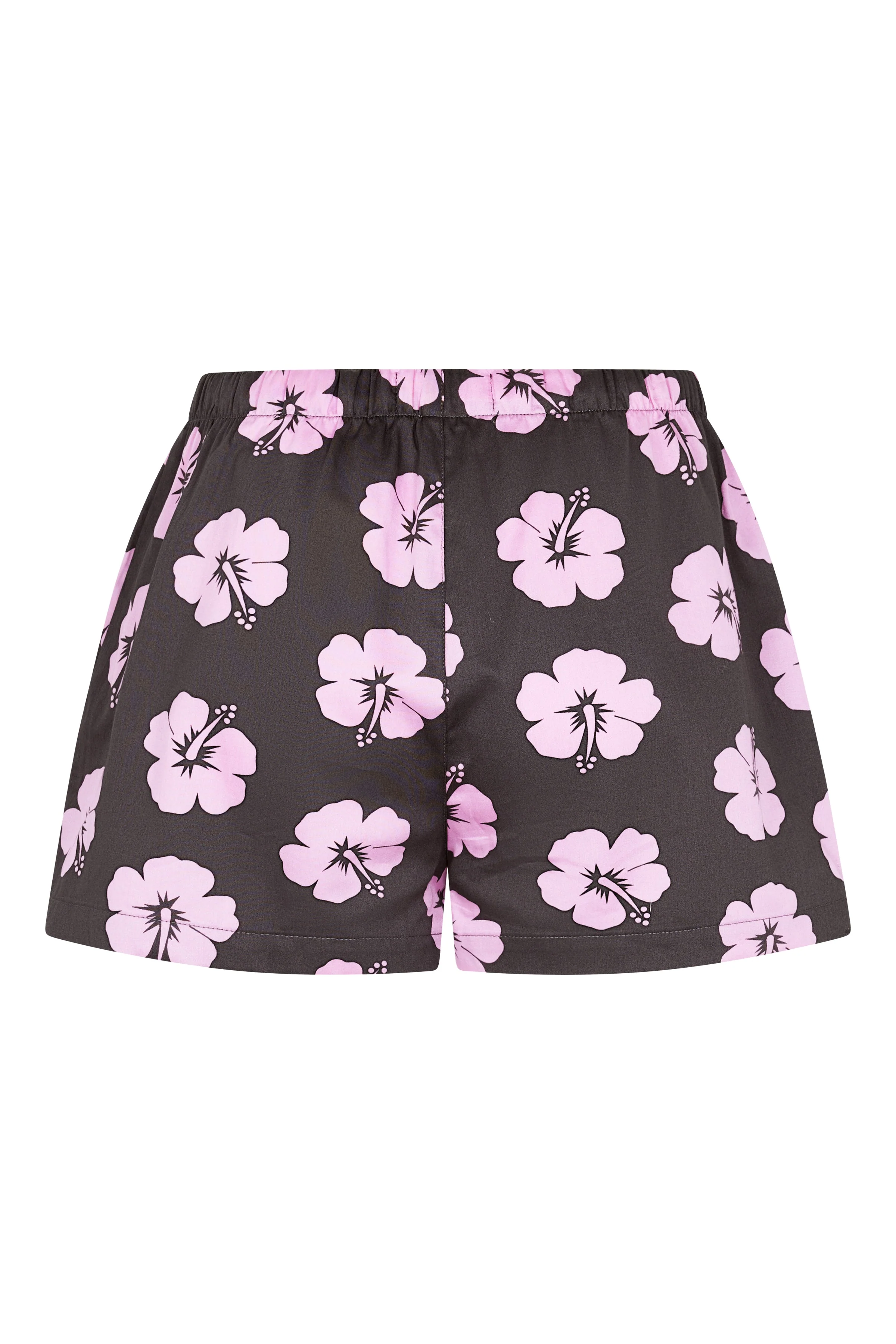 Ensemble Pyjama Femmes en Hibiscus Rose et Marron - Image 7