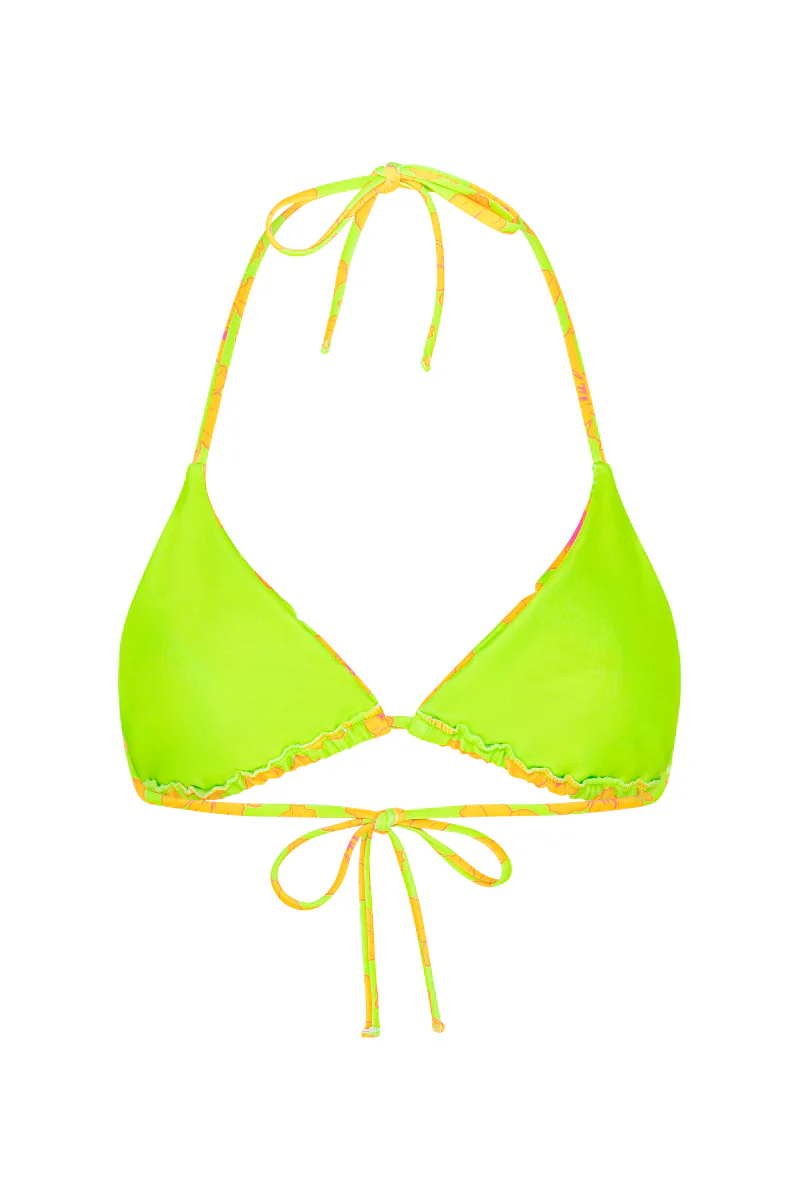Haut Triangle Tallow en Hibiscus Orange et Vert - Image 3