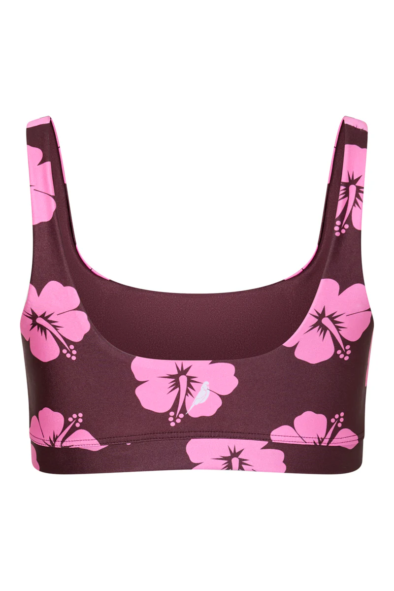 Haut Palm Beach en Hibiscus Rose et Marron - Image 7
