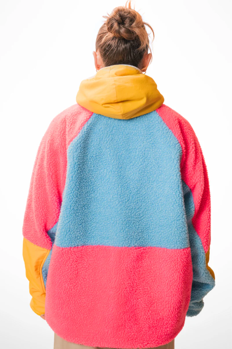 Polaire en Bleu, Rose & Jaune - Image 6