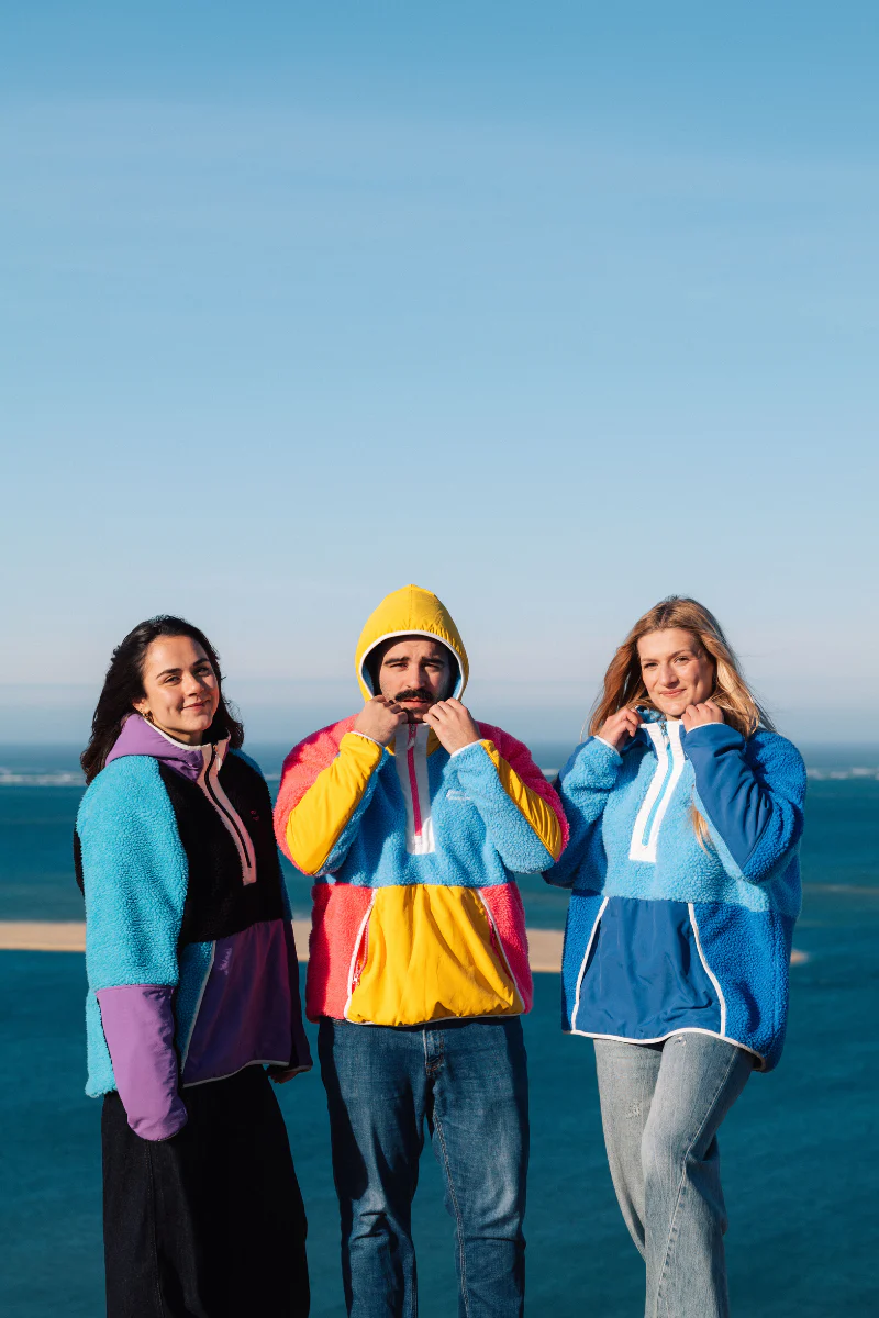 Polaire en Bleu, Rose & Jaune - Image 7