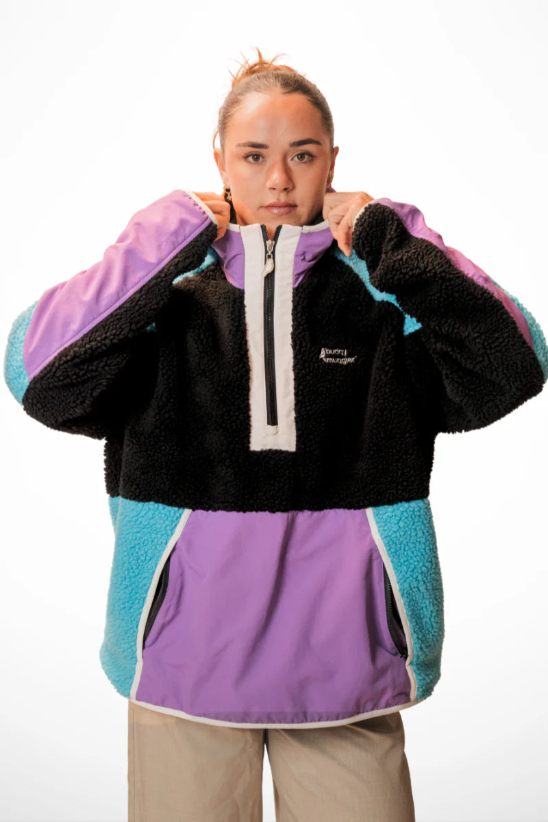 Polaire Noir, Violet & Turquoise - Image 4