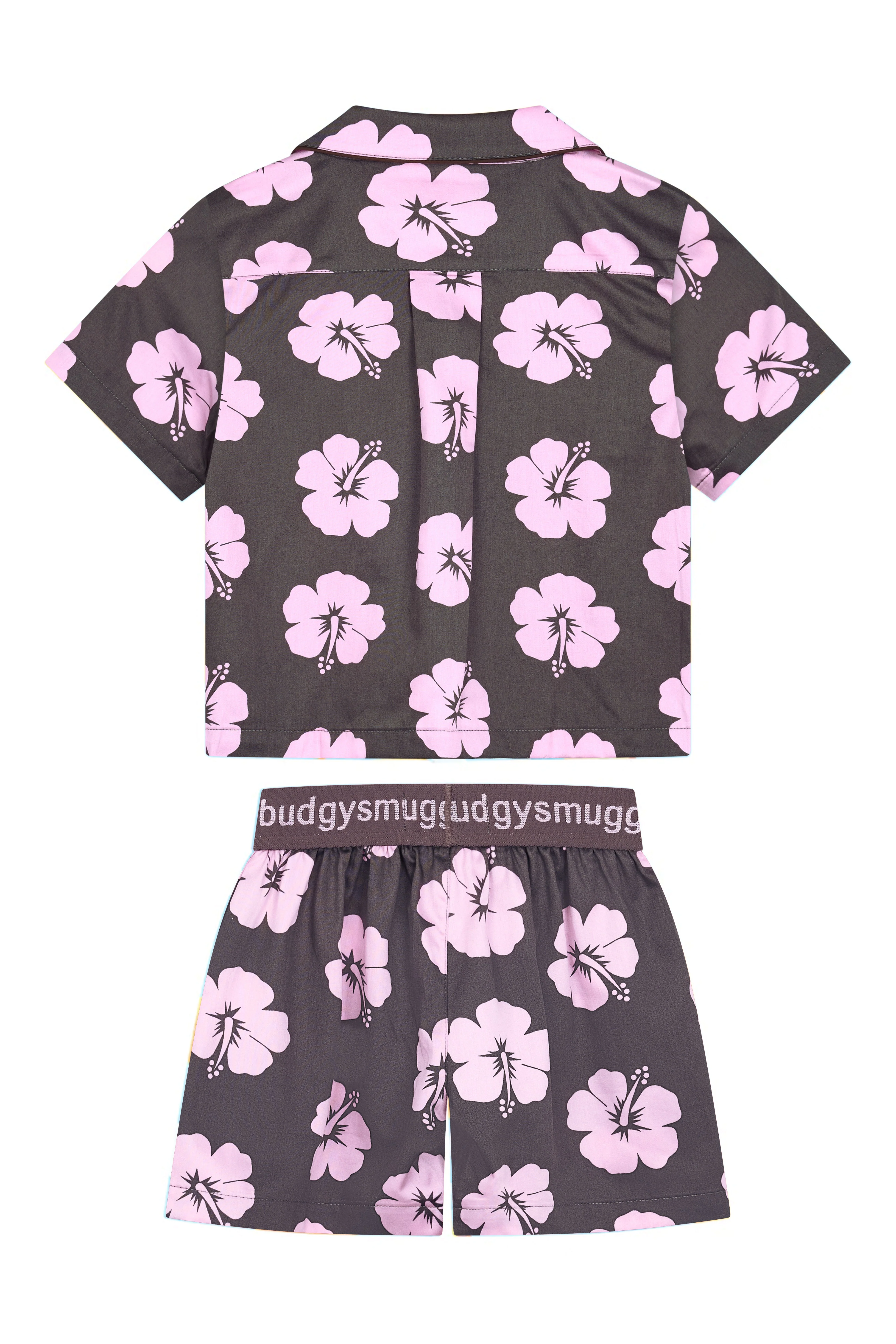 Pyjama Enfants en Hibiscus Rose et Marron - Image 3