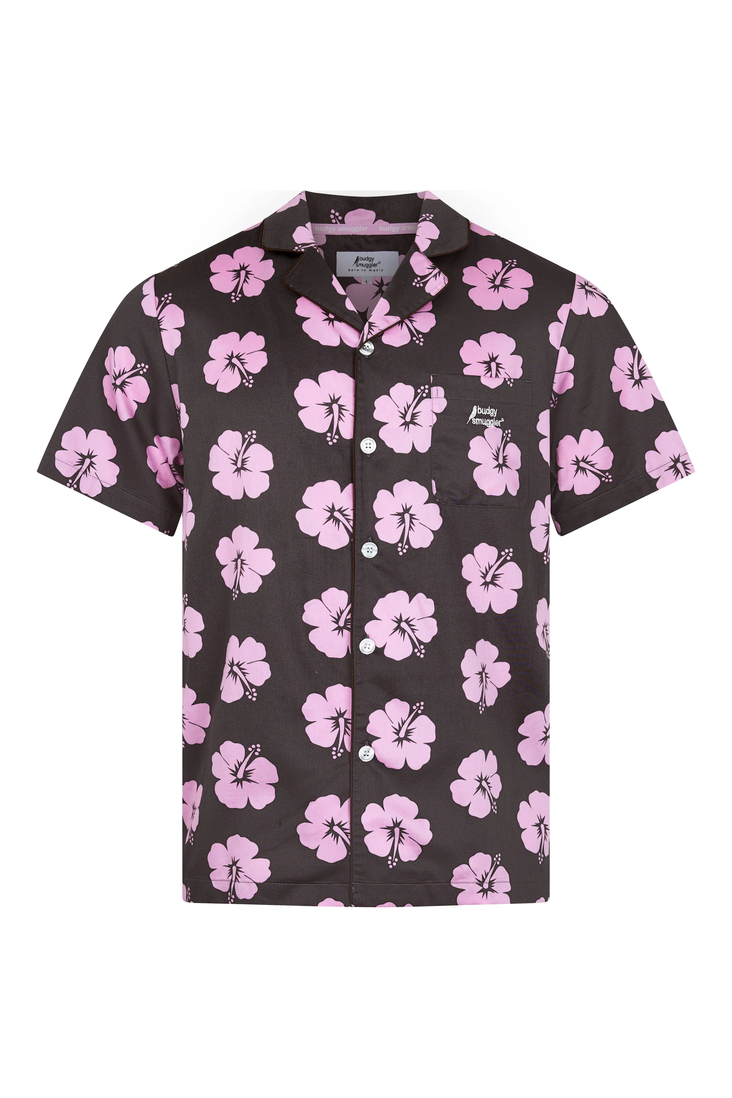 Pyjama Hommes en Hibiscus Rose et Marron - Image 7