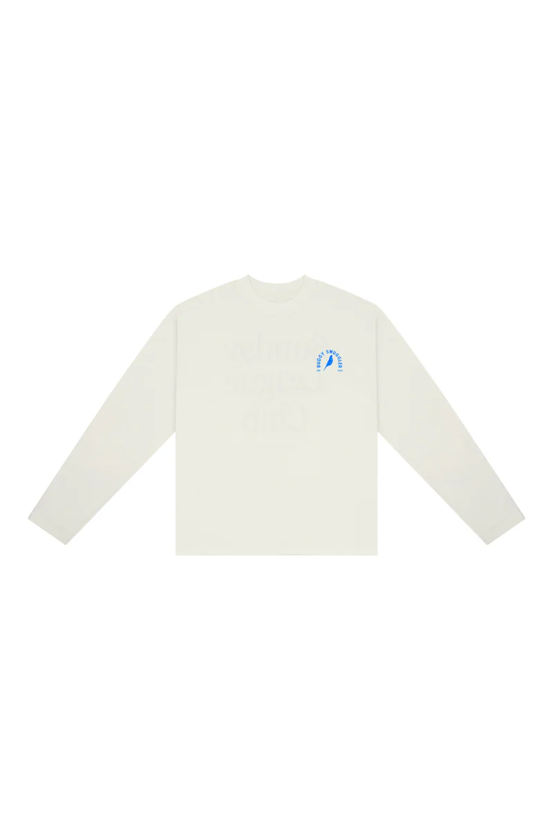 Teeshirt Oversize Blanc Manches Longues Budgy Logo - Image 3