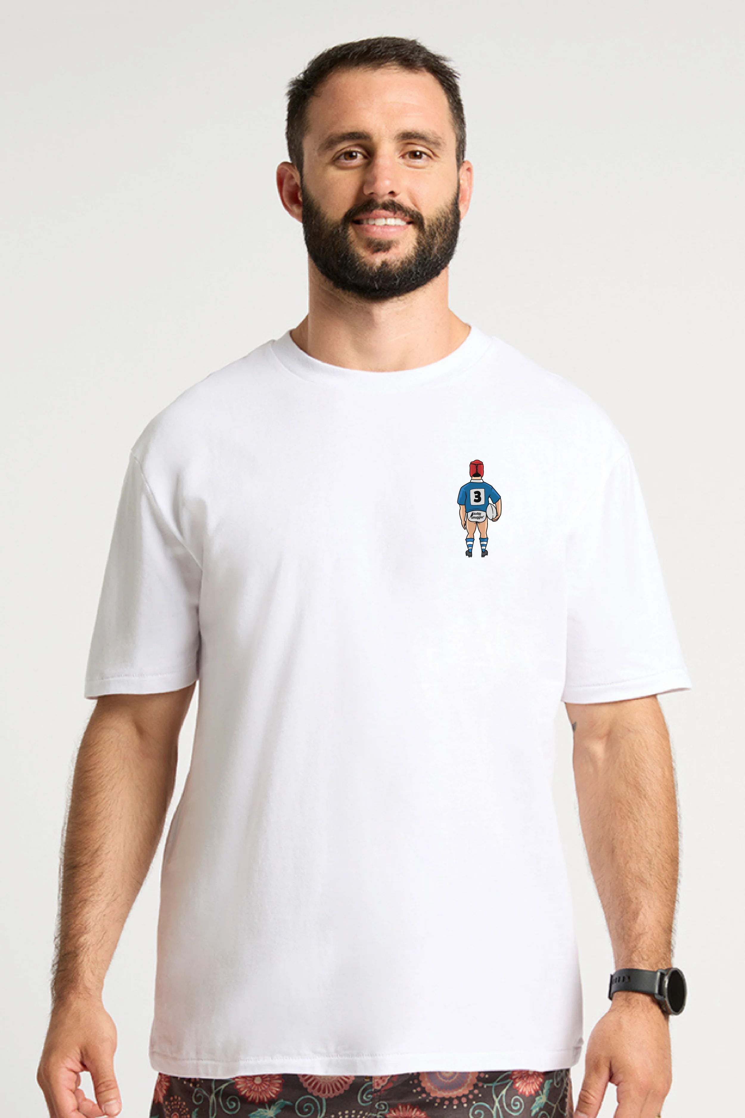 Teeshirt Blanc Rugby Paradis - Image 2