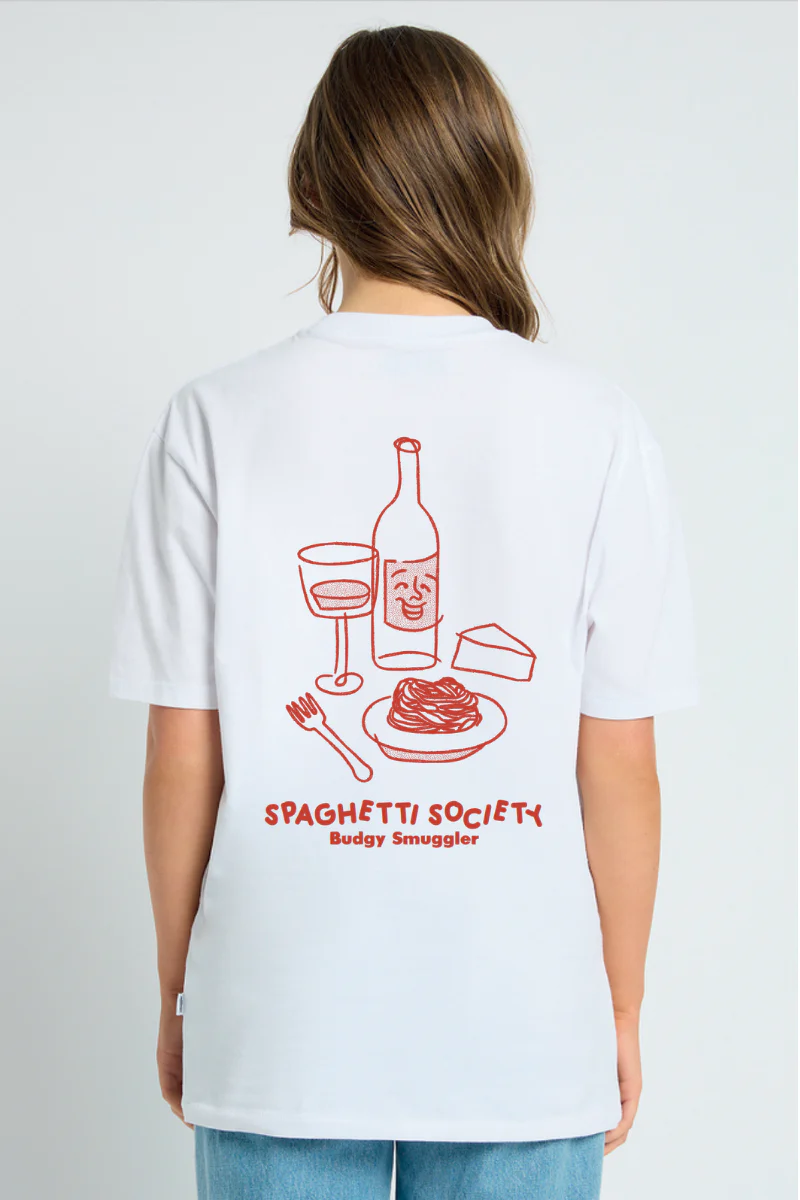 Teeshirt Blanc Spaghetti Society - Image 3