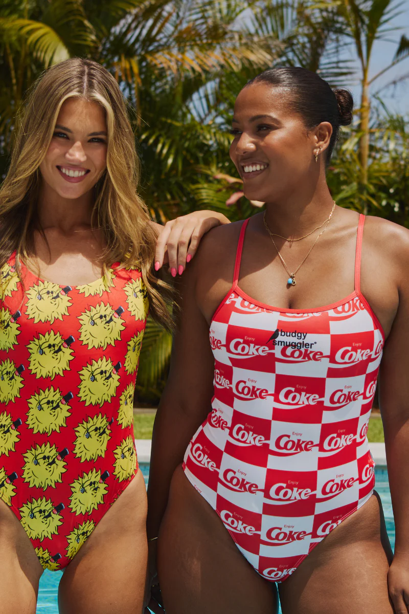 Une Pièce Bretelles Fines en Coke Squares - Image 8